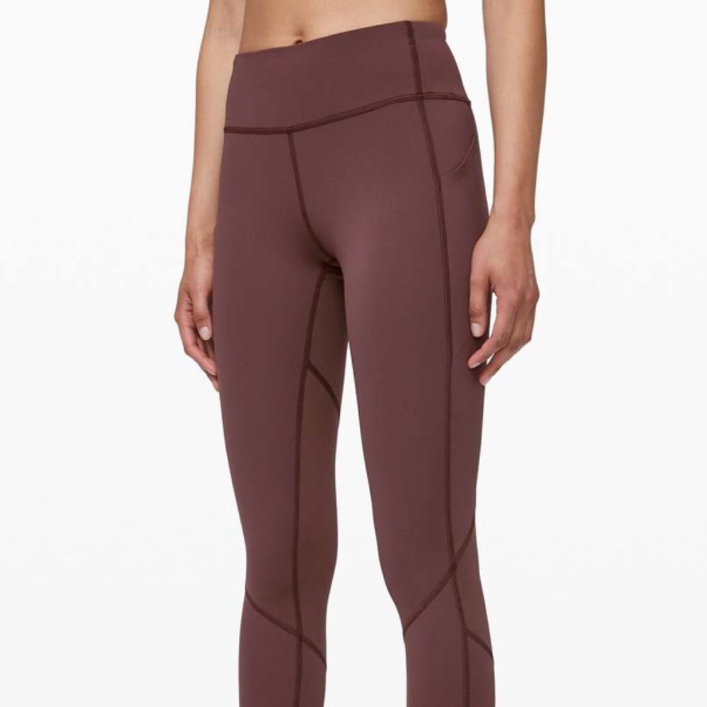 Lululemon Pace Rival Crop 22" Cherry Cola Size 8